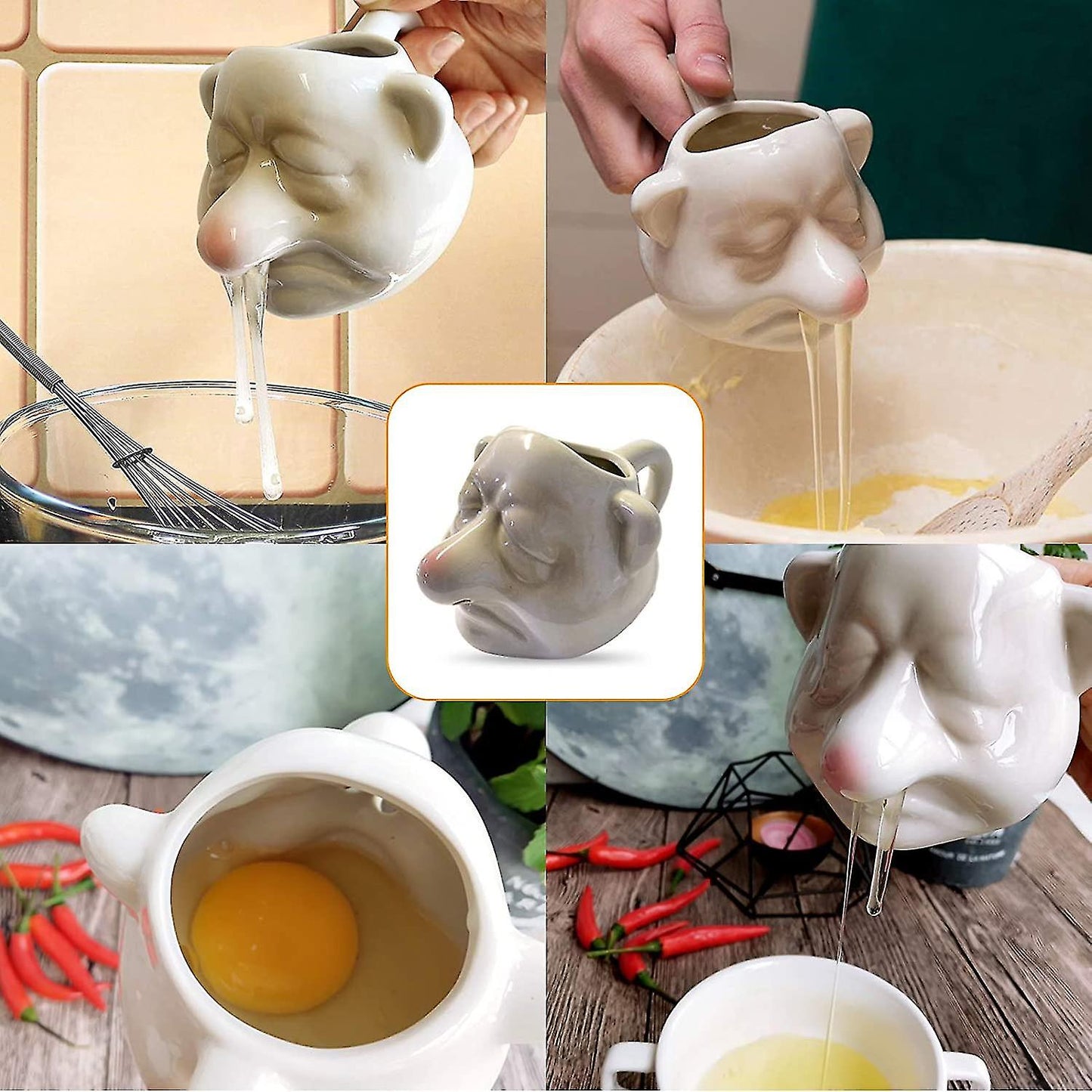 Cartoon Egg Yolk Separators