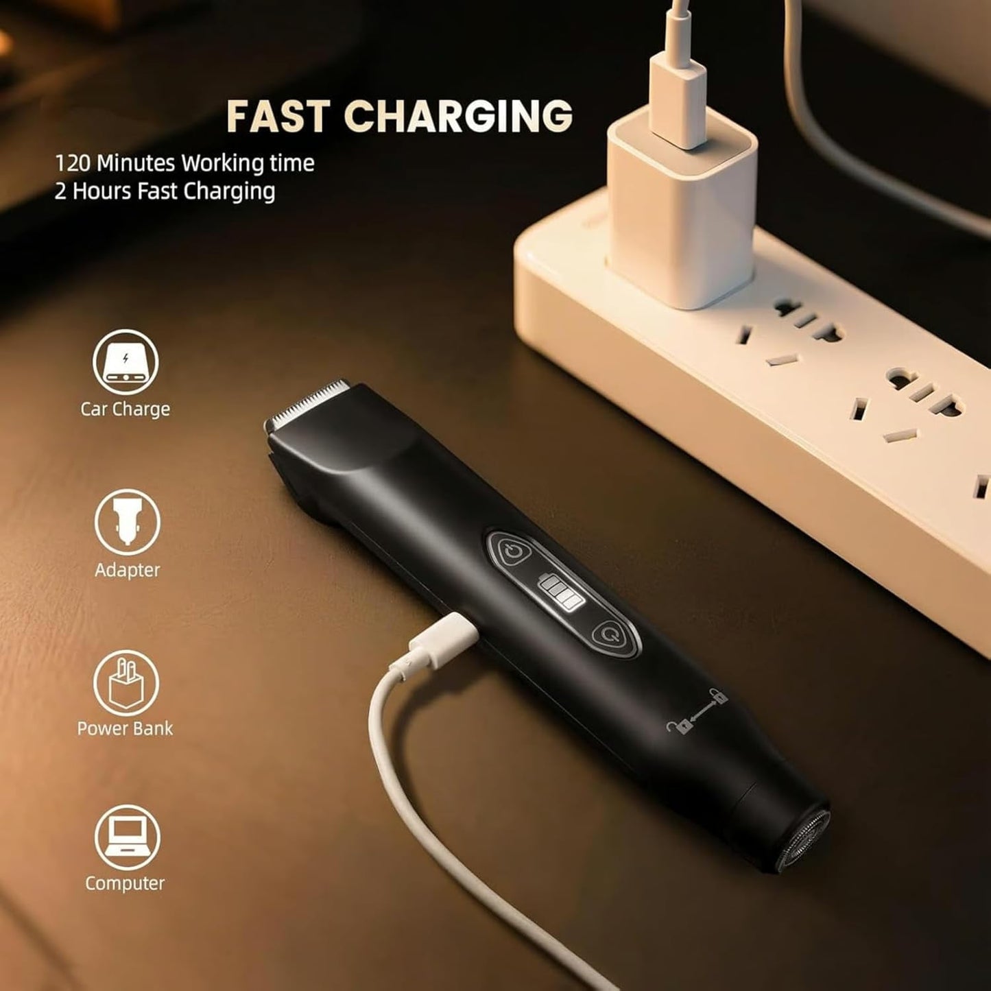 Last Day 49% OFF🔥 3-in-1 Electric Shaver & Nose Hair Trimmer for Face & Body Black