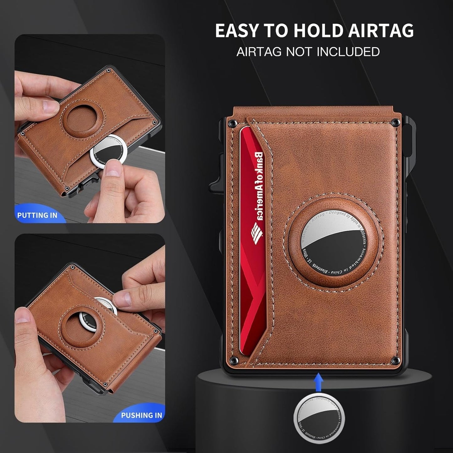 Men's Simple Bifold Pop Up Aluminum Wallet