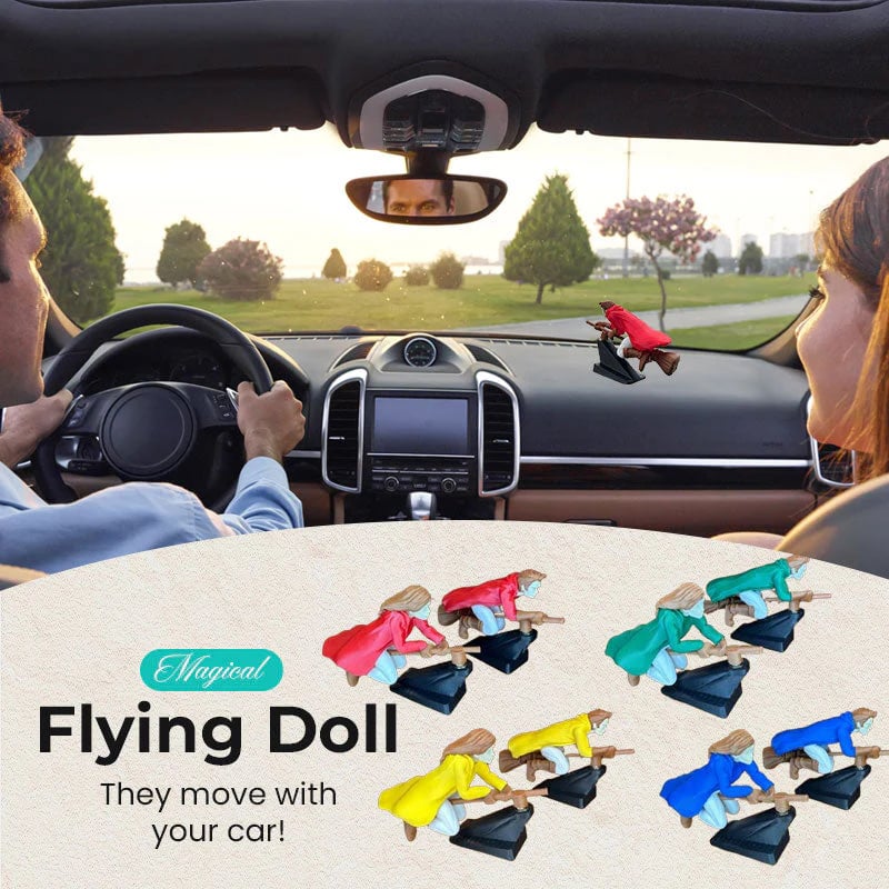 🔥HOT SALE 49% OFF🔥-🔮🚗Witch and Wizard Broomstick Dashboard Drift Ornaments