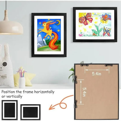 🎁Buy 2 Get 1 Free🎁Kids Art Frame, Front-Opening Art Gallery Display, Stores Up to 100+ Artworks