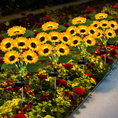 🏆Flash Sale#🔥Hot Sale 49% off🌟🌻 Solar Powered LED Sunflower Garden Lights Set