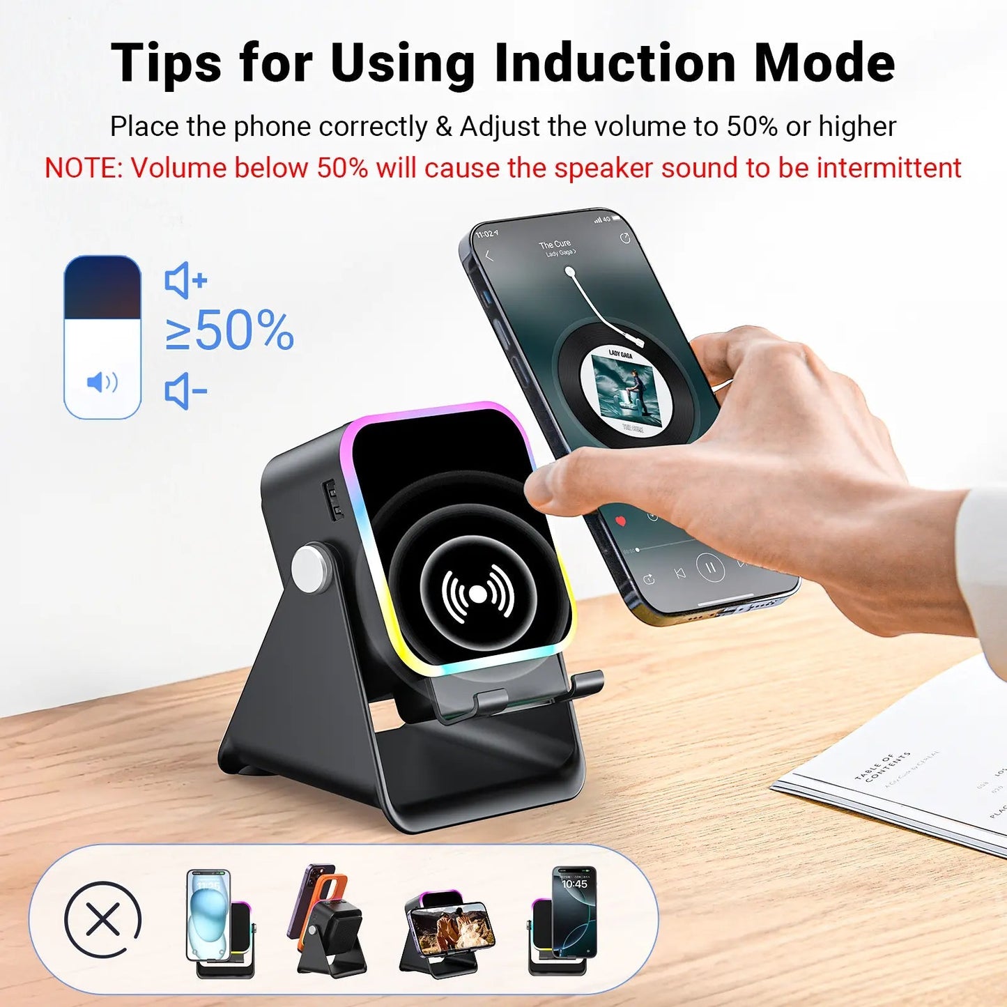🔥HOT SALE 49% OFF 🔥 5-in-1 Wireless Speaker Phone Stand with Power Bank