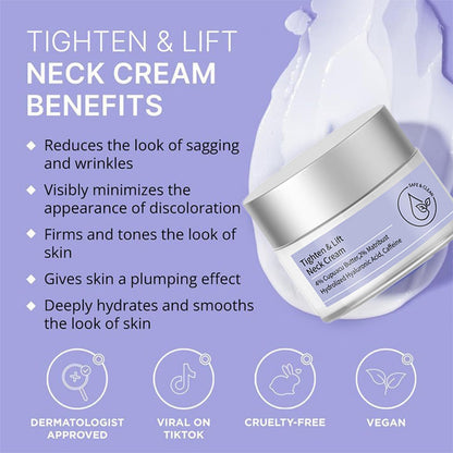 Tighten & Lift Firming Neck Cream, Neck Firming Cream - Best for Tightening Sagging Skin