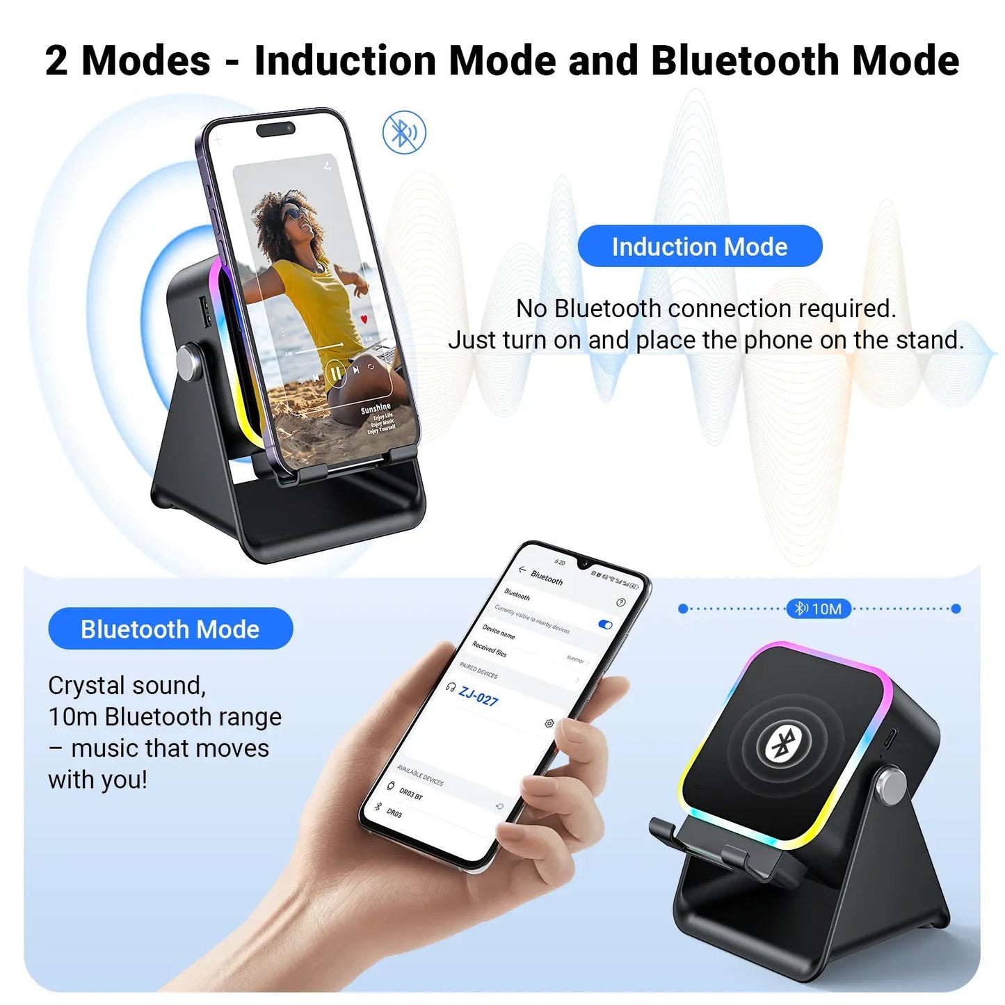 🔥HOT SALE 49% OFF 🔥 5-in-1 Wireless Speaker Phone Stand with Power Bank