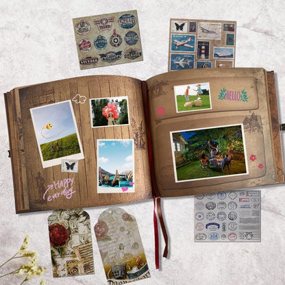 ❤️📚 Our Adventure Book Scrapbook 📸💕 - Retro Style Letter Cover, Perfect for Travel & Memories 💭