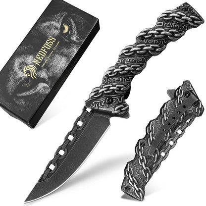 NedFoss Chain Spring-assisted Folding EDC Pocket Knife