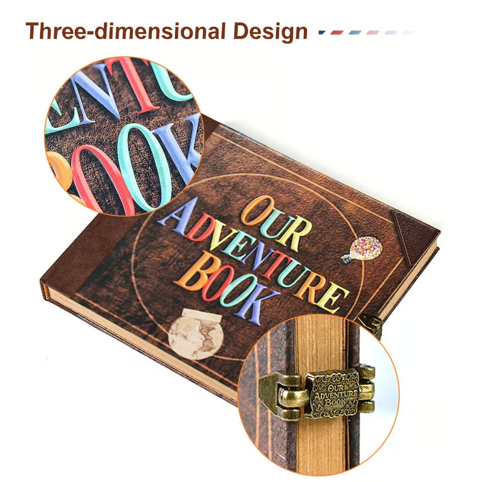 ❤️📚 Our Adventure Book Scrapbook 📸💕 - Retro Style Letter Cover, Perfect for Travel & Memories 💭