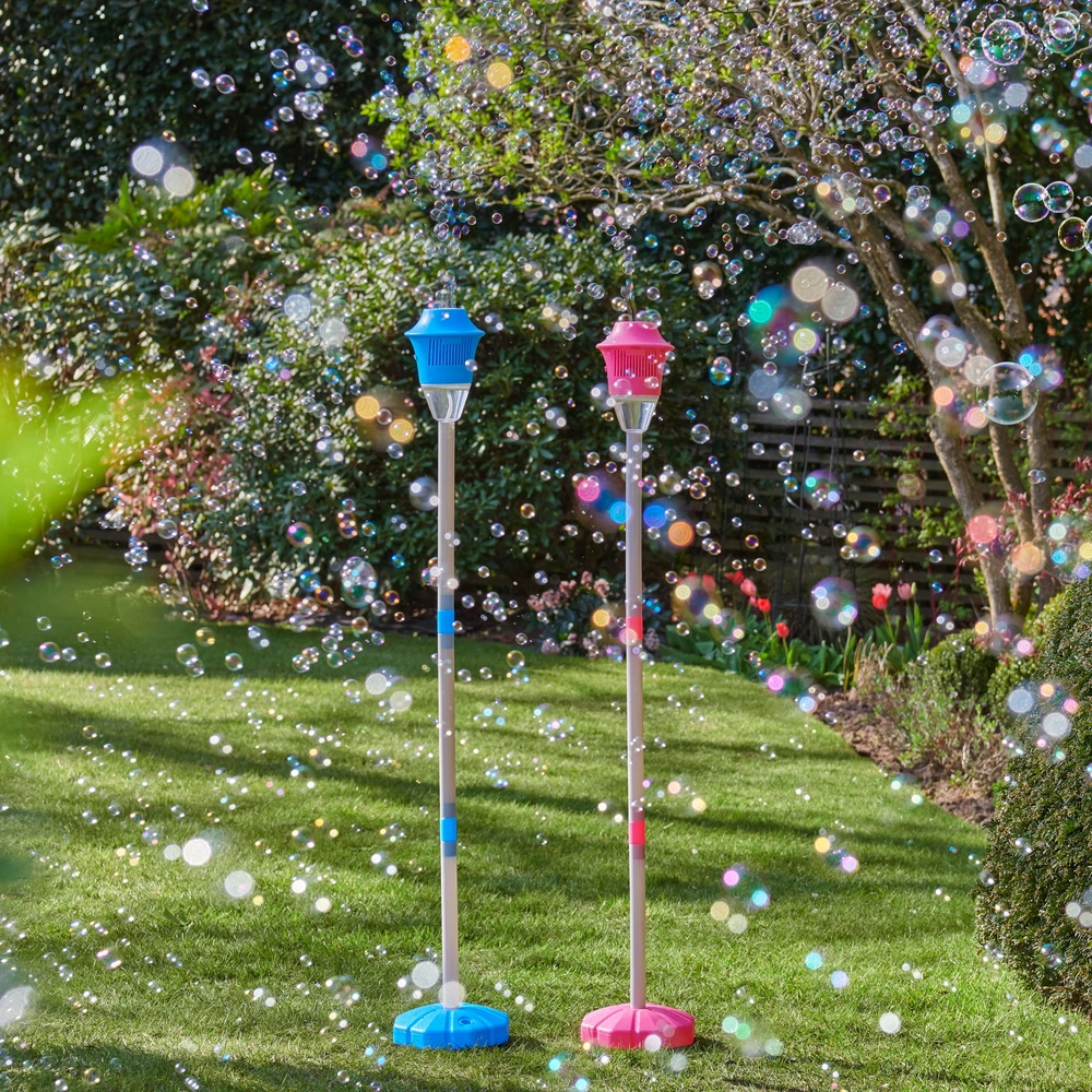 🔥Hot Sale 50% OFF🔥  Standing Bubble Machines with Colorful Lights & Music Kids Bubble Maker