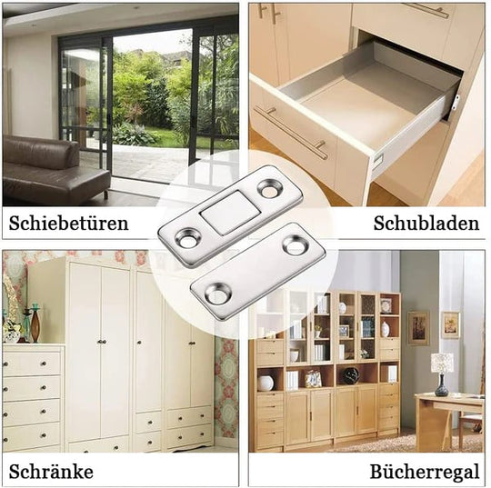 66 / 5,000 InvisiLock™ | Ultradünne, unsichtbare Schranktürmagnete (4er-Set)
