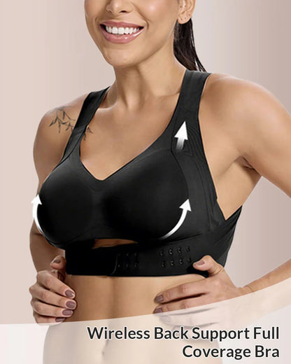 🏆Flash Sale#Front Closure Cross-Back Wireless Posture Bra
