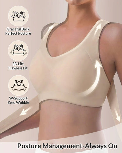 🏆Flash Sale#Front Closure Cross-Back Wireless Posture Bra