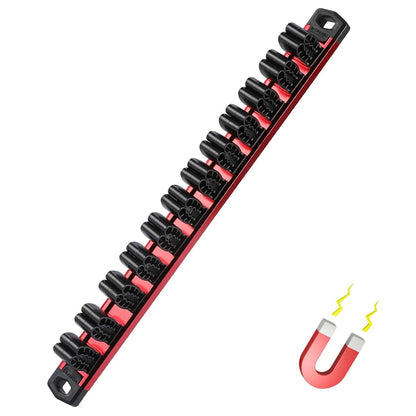💖🔧 Magnetic Tool Organizer Rail (12 Slots)