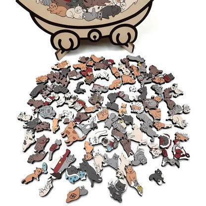 🔥Hot Sale 50% OFF🔥🐈135-piece wooden cat-shaped puzzle🐾