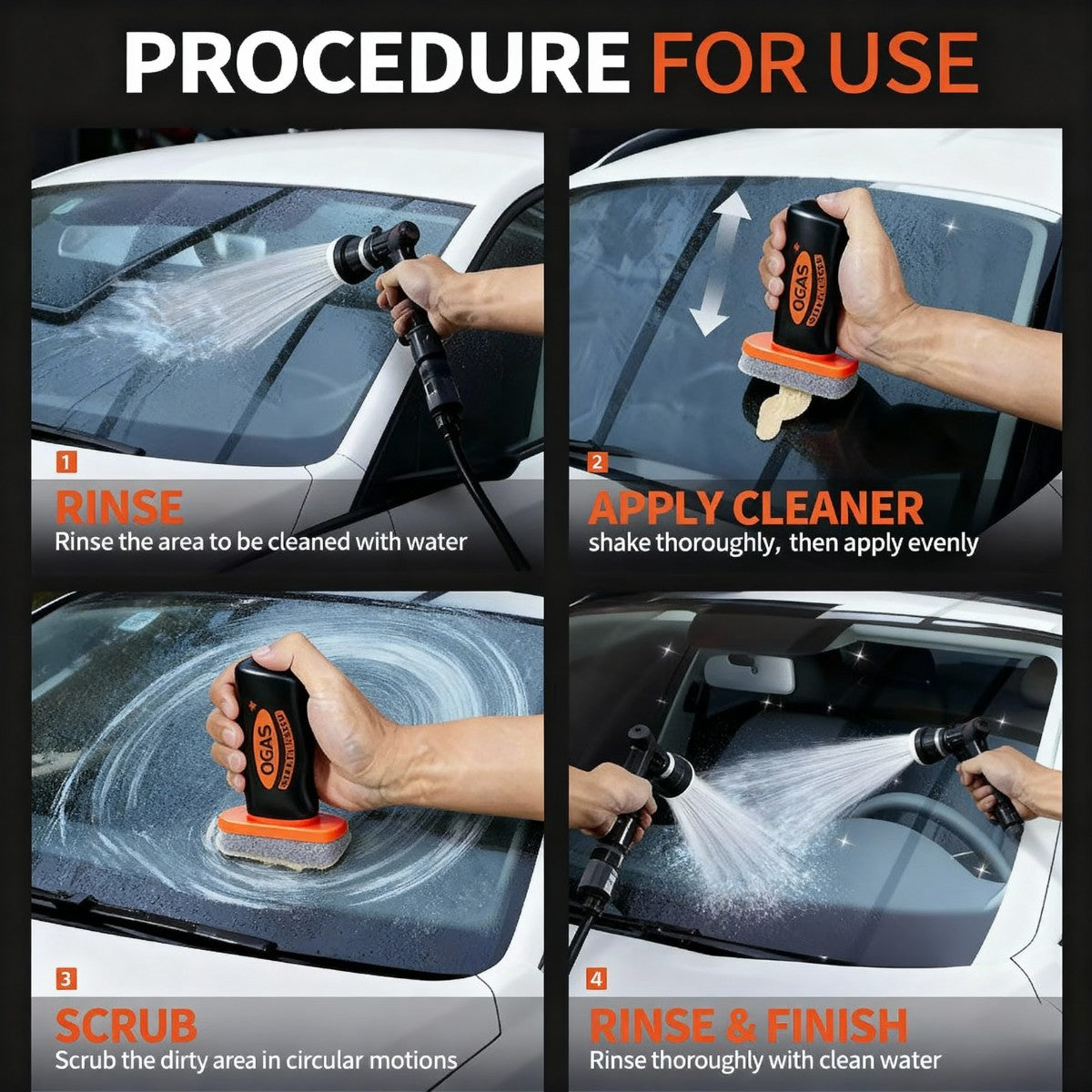 🚗 Automotive Oil Film Cleaning Brush for Car Windows – Glass Cleaning Board