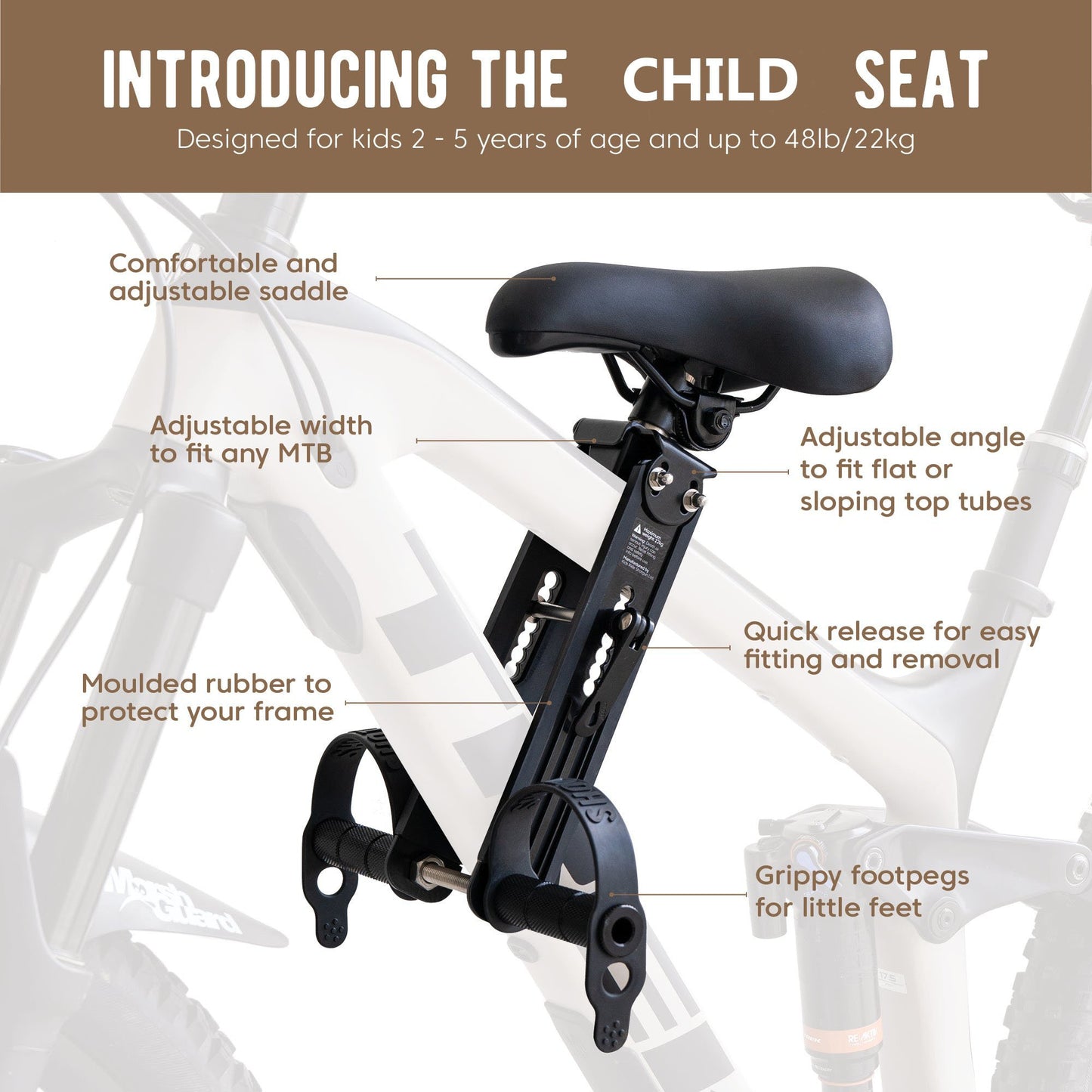 🔥Father's Day 60% OFF -[Authorization] Front Mounted Child Bike Seat