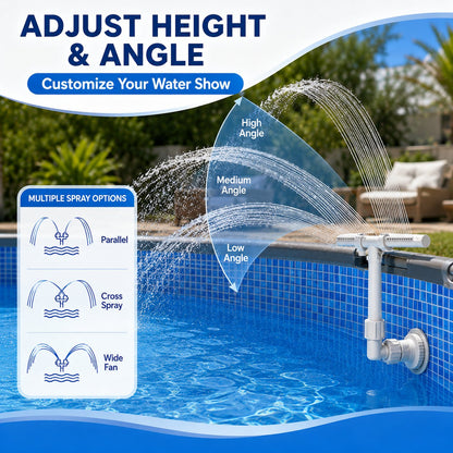 🌊 Dual-Spray Pool Waterfall Fountain
