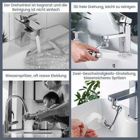 TwistTap™ - 1080 degree rotatable extension tap