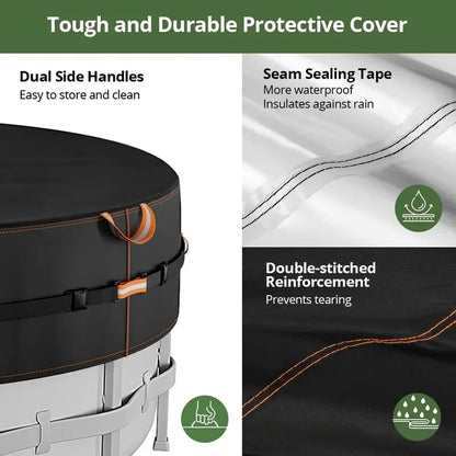 Round Pool Cover with Reflective Strips