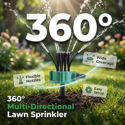 🏆Flash Sale🌳 360° Automatic Rotary Garden Sprinkler — Full Coverage Precision Irrigation, Keep Every Inch of Your Lawn Vibrant & Green (49% OFF)
