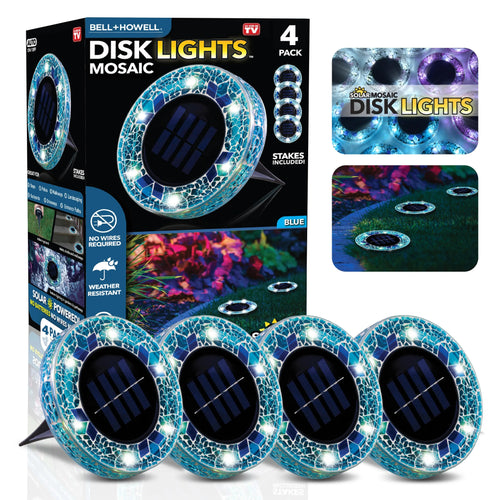 🏆Flash Sale✨Solar Outdoor Mosaic Disk Lights, Waterproof Decorative Pathway LED Light