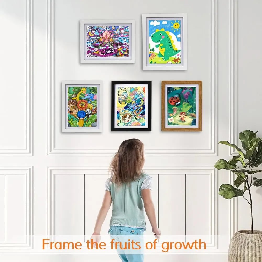 🎁Buy 2 Get 1 Free🎁Kids Art Frame, Front-Opening Art Gallery Display, Stores Up to 100+ Artworks