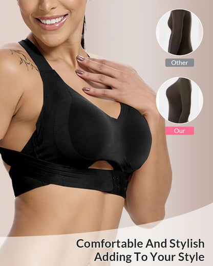 🏆Flash Sale#Front Closure Cross-Back Wireless Posture Bra