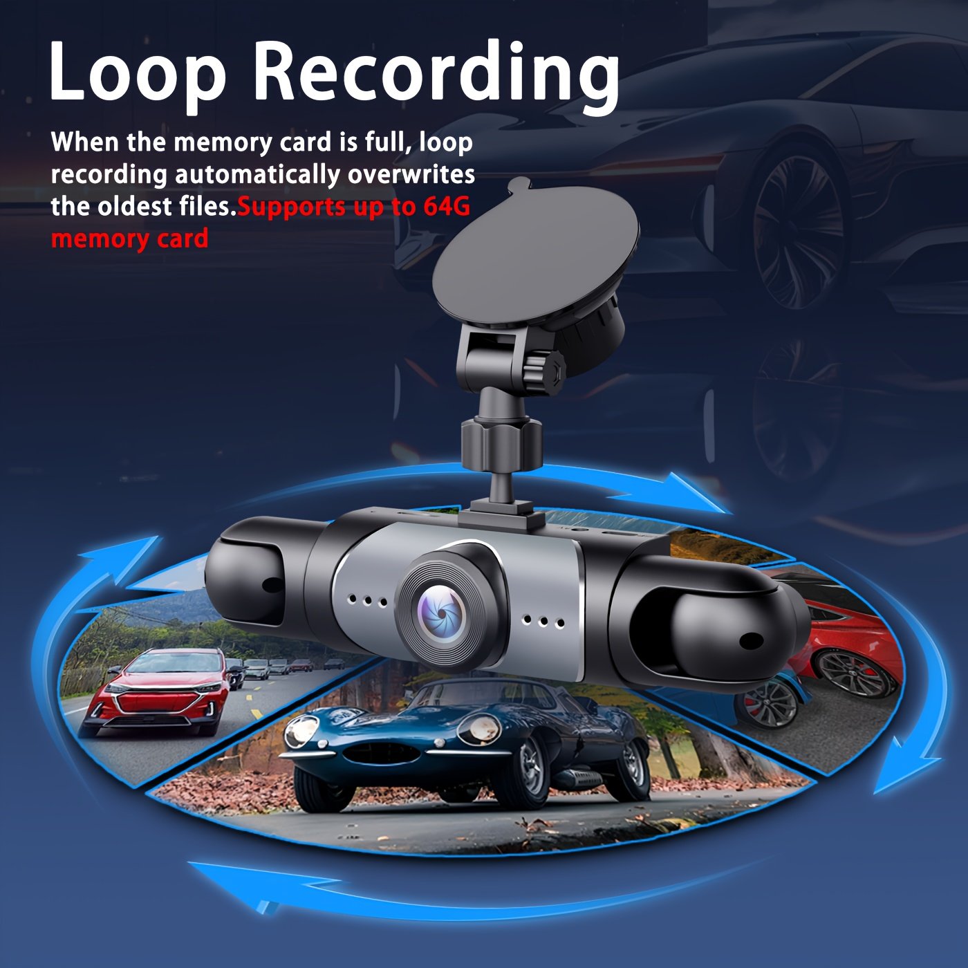 🔥Last Day 49% OFF🚗4-Channel 1080P Dash Camera with Night Vision