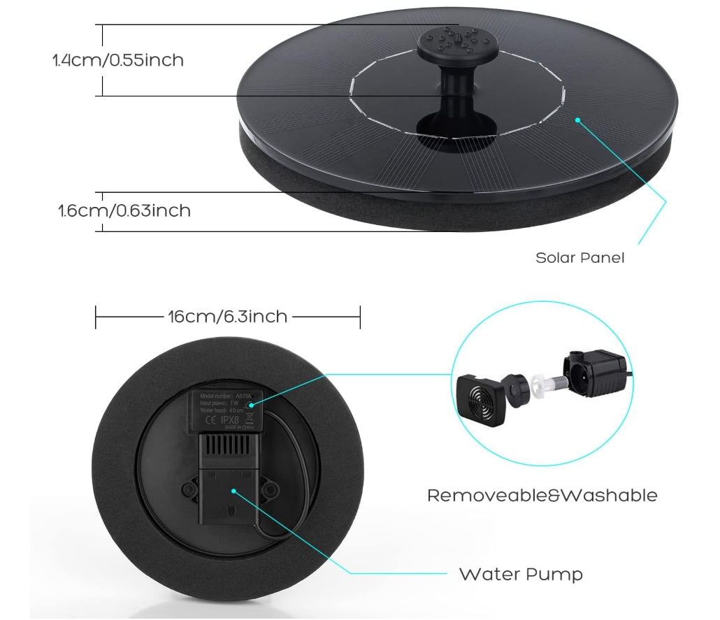 Last Day 49% OFF🔥 Solar-Powered Baby Bathtub Water Pump