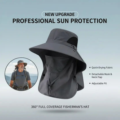 HOT SALE 50% OFF🔥 Fisherman's Hat Detachable Outdoor Sun-Protective Face Covering