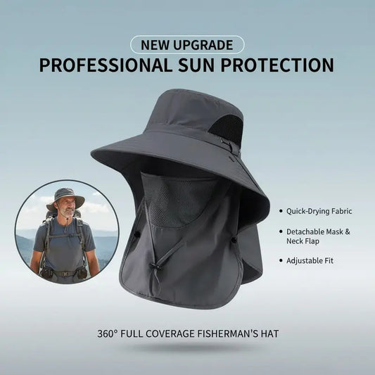 HOT SALE 50% OFF🔥 Fisherman's Hat Detachable Outdoor Sun-Protective Face Covering