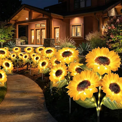 🏆Flash Sale#🔥Hot Sale 49% off🌟🌻 Solar Powered LED Sunflower Garden Lights Set