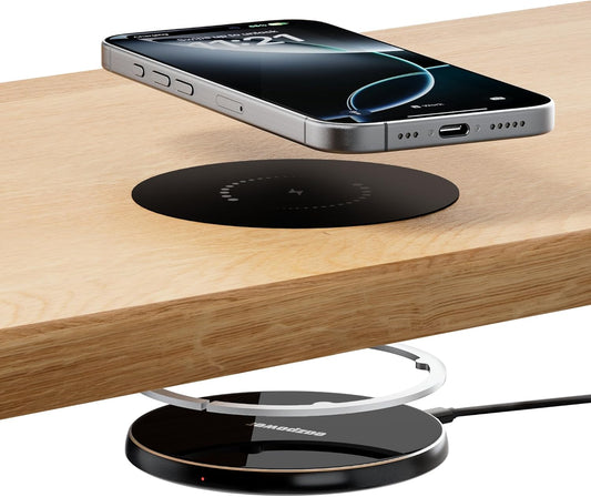 Last Day 49% OFF🔥-Invisible Wireless Charger, 0-30mm Under Desk Wireless Charger