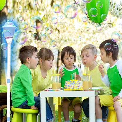 🔥Hot Sale 50% OFF🔥  Standing Bubble Machines with Colorful Lights & Music Kids Bubble Maker