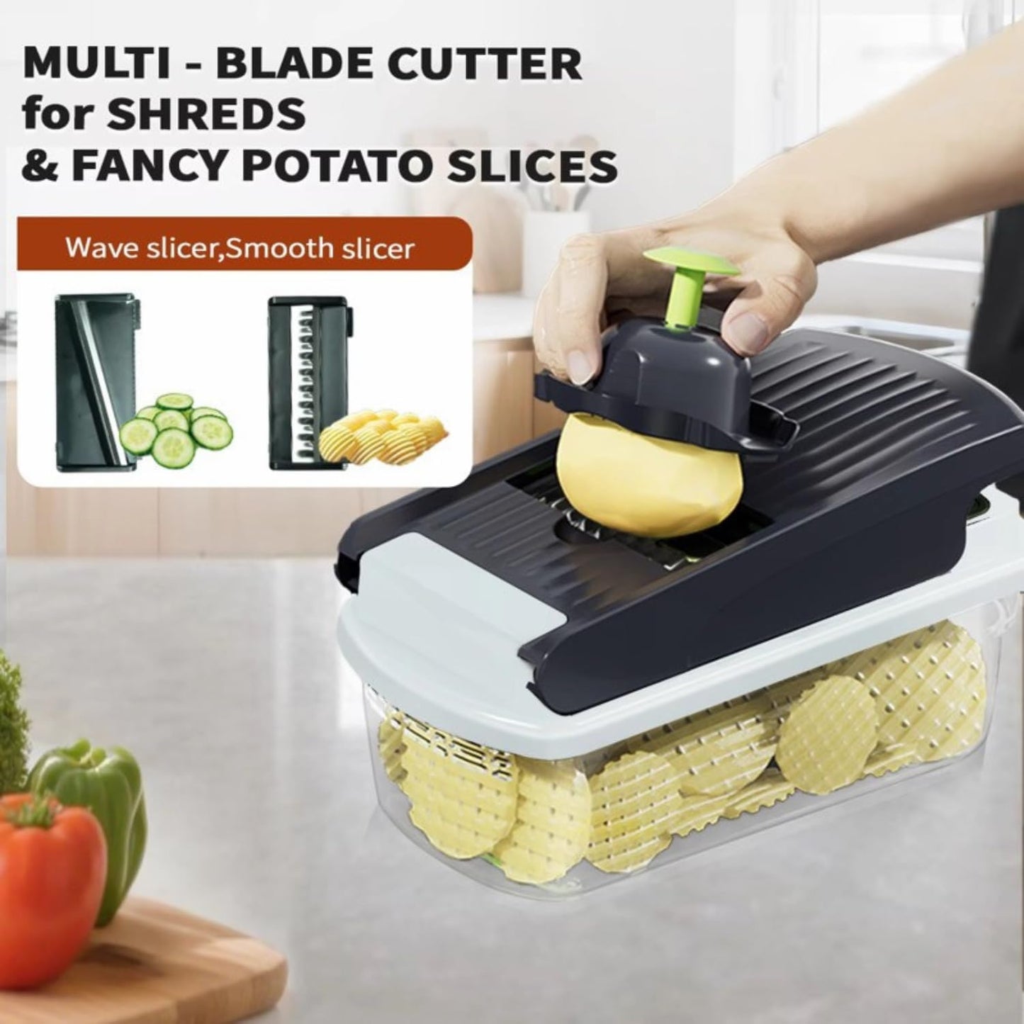 🔥Hot sale 49% off🔥 New multi-functional kitchen vegetable chopper with seven blades