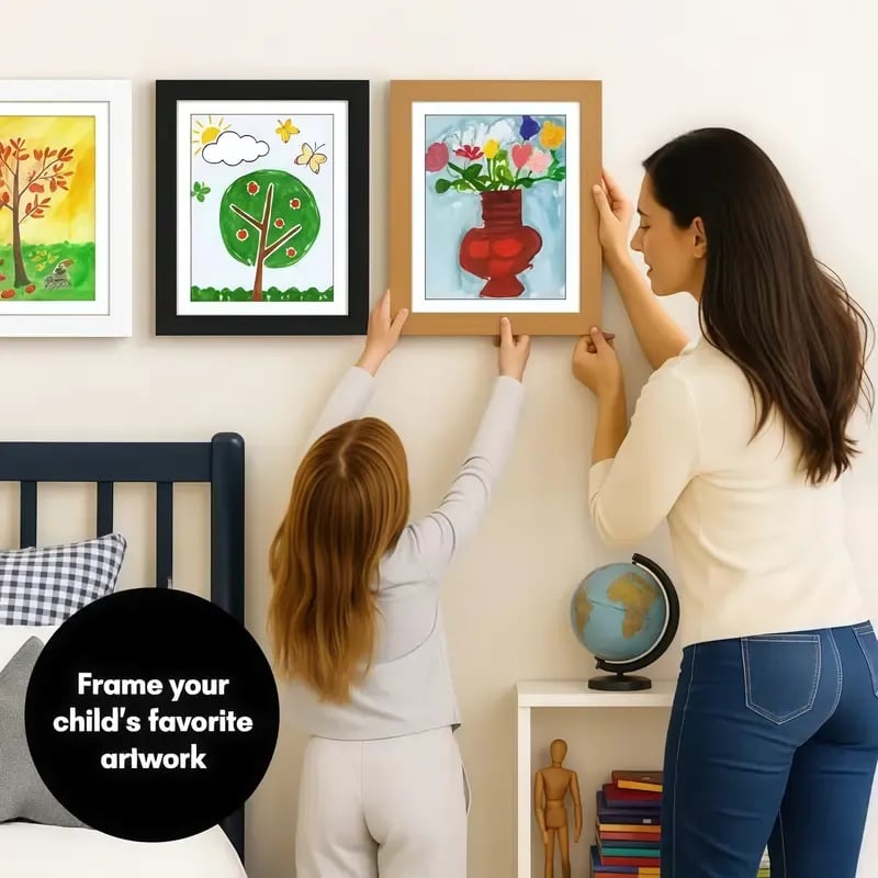 🎁Buy 2 Get 1 Free🎁Kids Art Frame, Front-Opening Art Gallery Display, Stores Up to 100+ Artworks