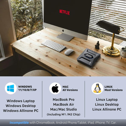 7-in-1 External USB DVD Drive & Blu-ray Player