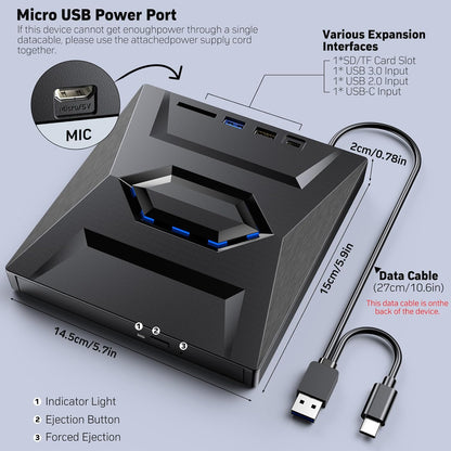 7-in-1 External USB DVD Drive & Blu-ray Player
