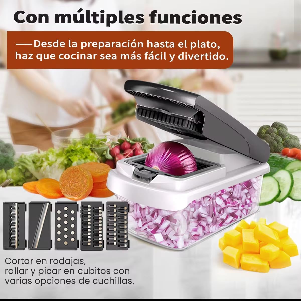 🔥Hot sale 49% off🔥 New multi-functional kitchen vegetable chopper with seven blades