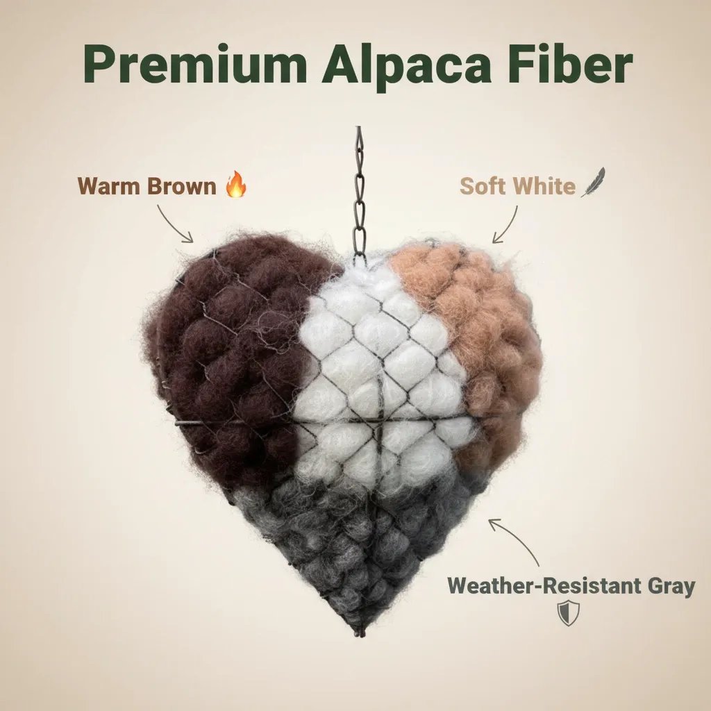 🔥LAST DAY 49% OFF - 🕊️🏡Handmade Natural Alpaca Fiber Bird Nesting Heart❤️