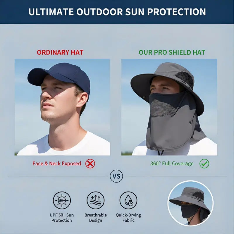 HOT SALE 50% OFF🔥 Fisherman's Hat Detachable Outdoor Sun-Protective Face Covering