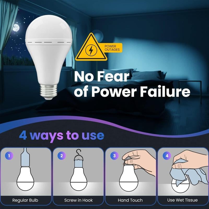⏰This Week's Special only $9.99-Rechargeable Emergency Light Bulbs
