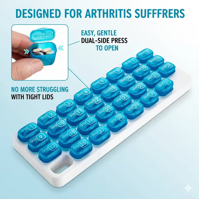 🔥Last Day Sale 60% OFF⏰💊📅 Daily 31-Day Pill Organizer Travel Case – 🔒📦