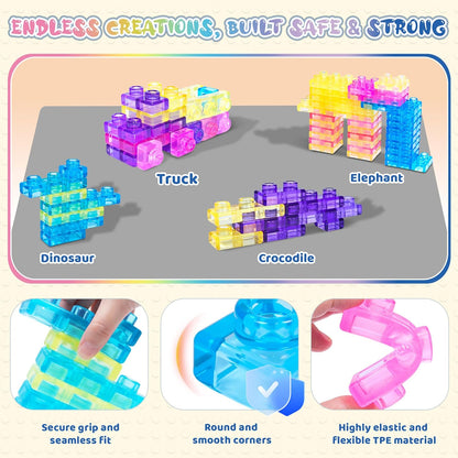 🔥Hot Sale 50% OFF🔥 40-Piece Toddler Soft Sensory Building Blocks — Children's Montessori Soft Rubber Stacking Toy Set