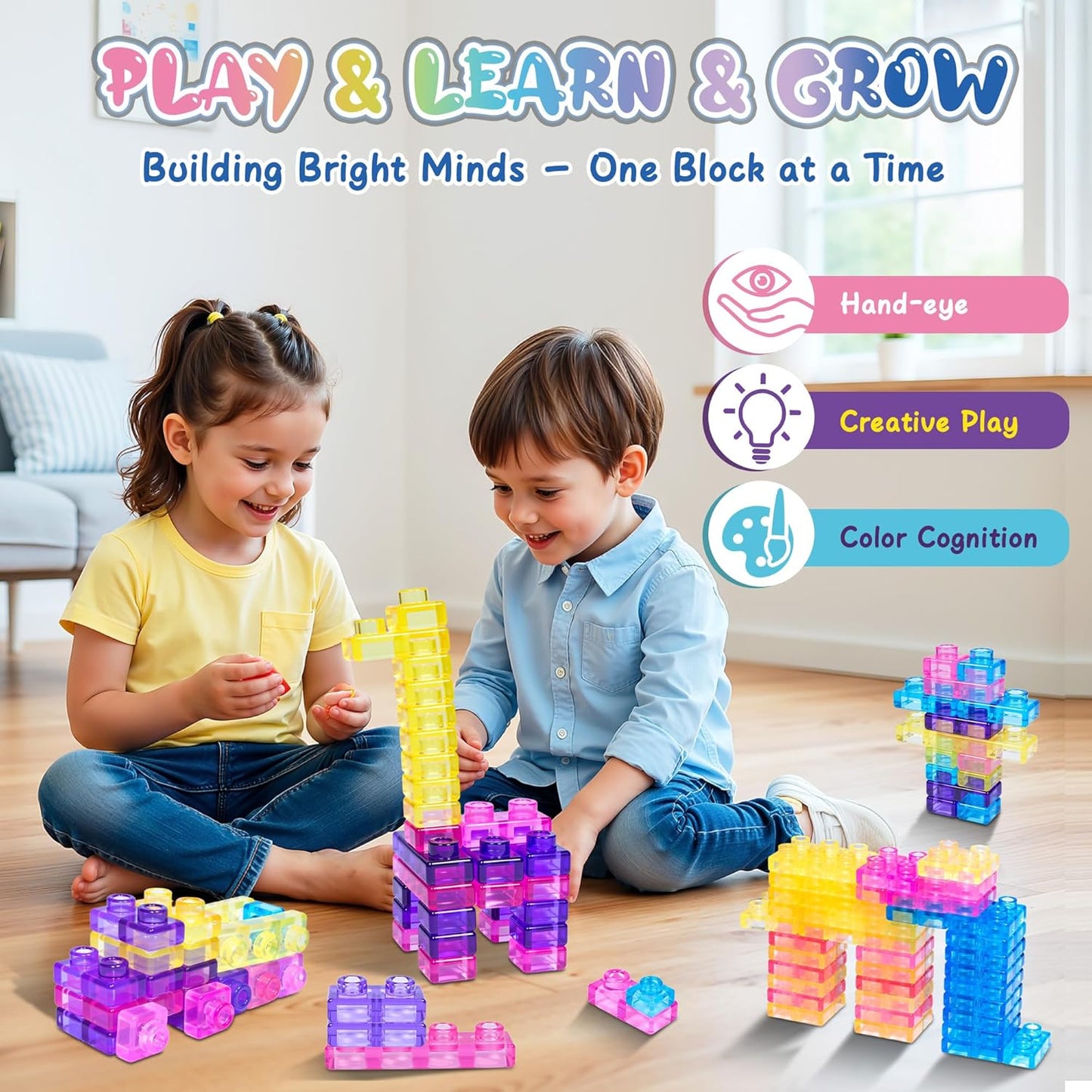 🔥Hot Sale 50% OFF🔥 40-Piece Toddler Soft Sensory Building Blocks — Children's Montessori Soft Rubber Stacking Toy Set