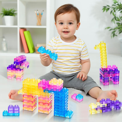 🔥Hot Sale 50% OFF🔥 40-Piece Toddler Soft Sensory Building Blocks — Children's Montessori Soft Rubber Stacking Toy Set