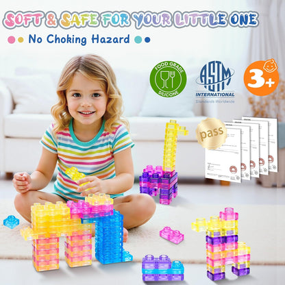 🔥Hot Sale 50% OFF🔥 40-Piece Toddler Soft Sensory Building Blocks — Children's Montessori Soft Rubber Stacking Toy Set
