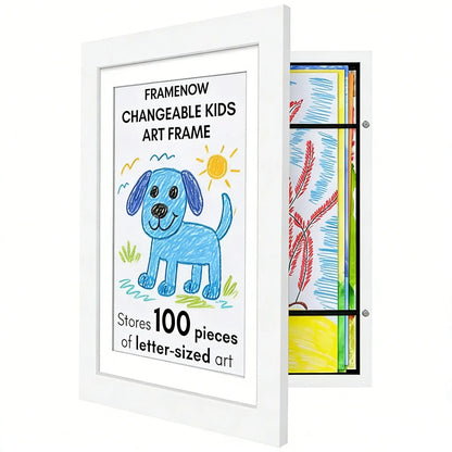 🎁Buy 2 Get 1 Free🎁Kids Art Frame, Front-Opening Art Gallery Display, Stores Up to 100+ Artworks