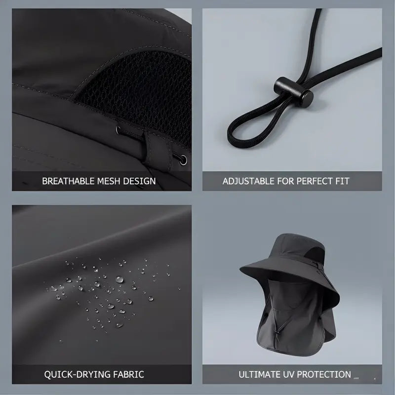 HOT SALE 50% OFF🔥 Fisherman's Hat Detachable Outdoor Sun-Protective Face Covering