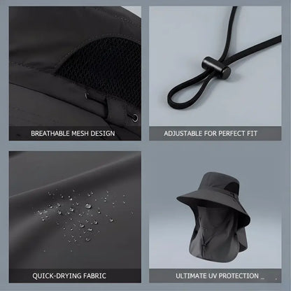 HOT SALE 50% OFF🔥 Fisherman's Hat Detachable Outdoor Sun-Protective Face Covering